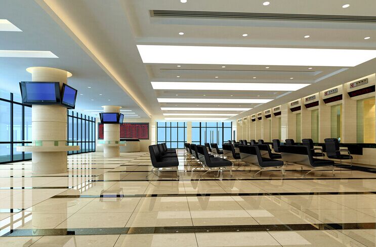 空曠又方便的銀行營業廳休息椅的裝修設計