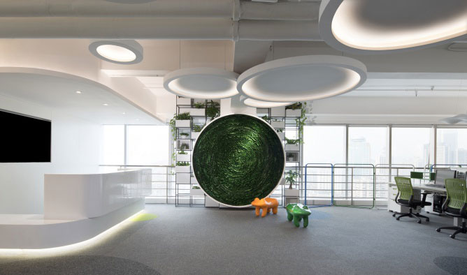 杭州服飾有限公司運(yùn)營中心前臺整體區(qū)域設(shè)計(jì)