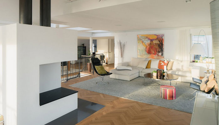 豪華別墅客廳休息區域裝修設計案例效果圖