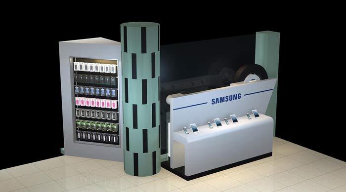 2016年最新、最熱手機(jī)店貼膜展示柜裝修設(shè)計(jì)案例效果圖