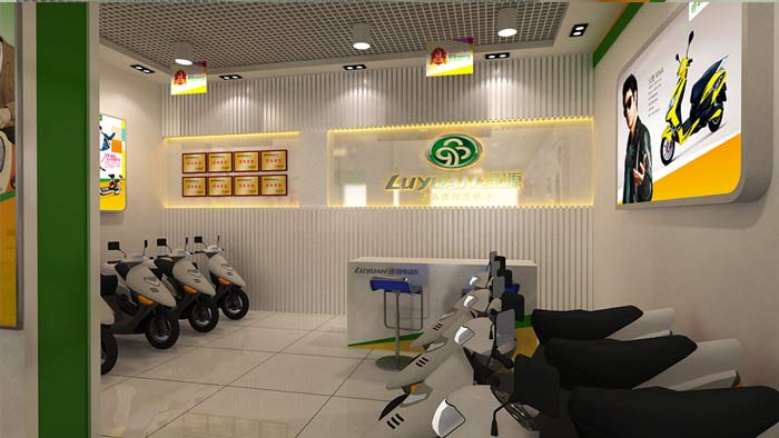 綠源電動車專賣店裝修設計案例