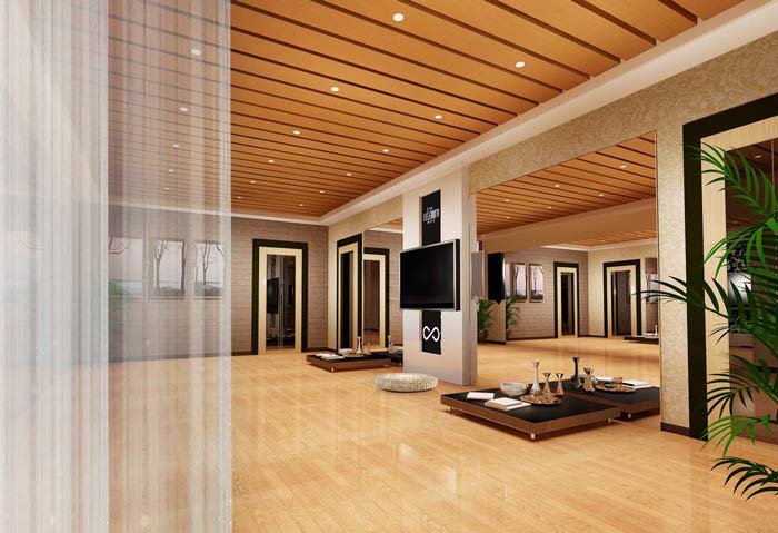 時尚養生館會所飲酒區域裝修設計案例效果圖