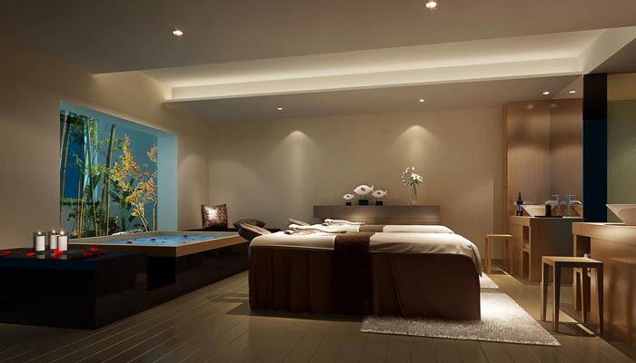 現(xiàn)代、古典混搭美容院裝修設(shè)計(jì)案例