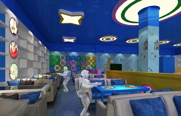 兒童主題餐廳家長區域裝修設計效果圖