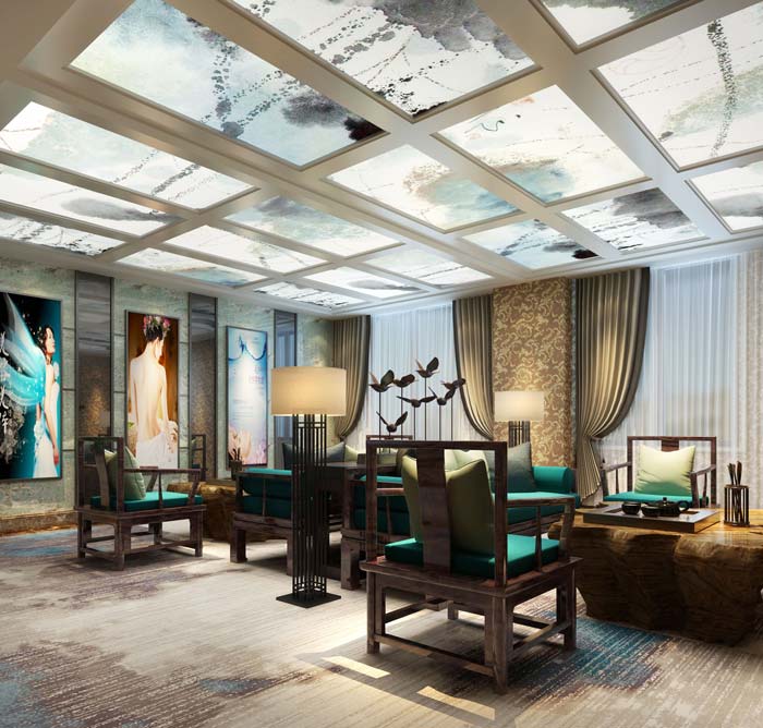 魅麗嘉美容會所會客廳裝修設計案例效果圖