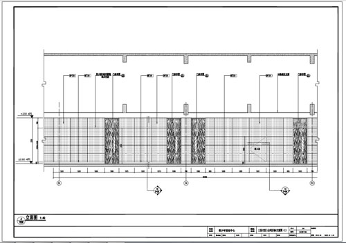 青少年活動中心深化設計施工圖三層C區公共區域4立面圖(1)