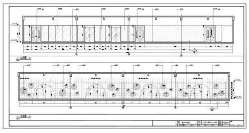 青少年活動中心施工圖深化設計C區1層公共區域1/2立面圖