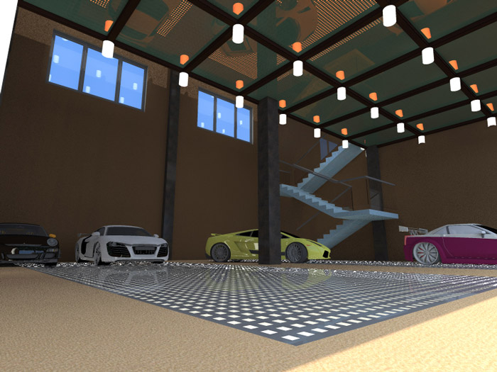 汽車(chē)快修美容店大廳裝修設(shè)計(jì)案例效果圖