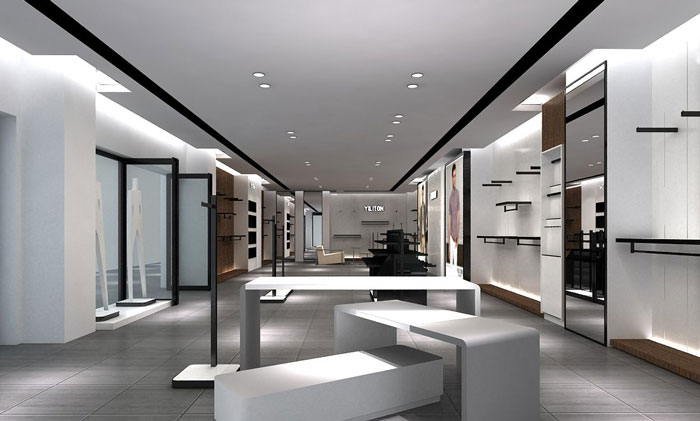 200平方男裝專(zhuān)賣(mài)店裝修設(shè)計(jì)案例效果圖