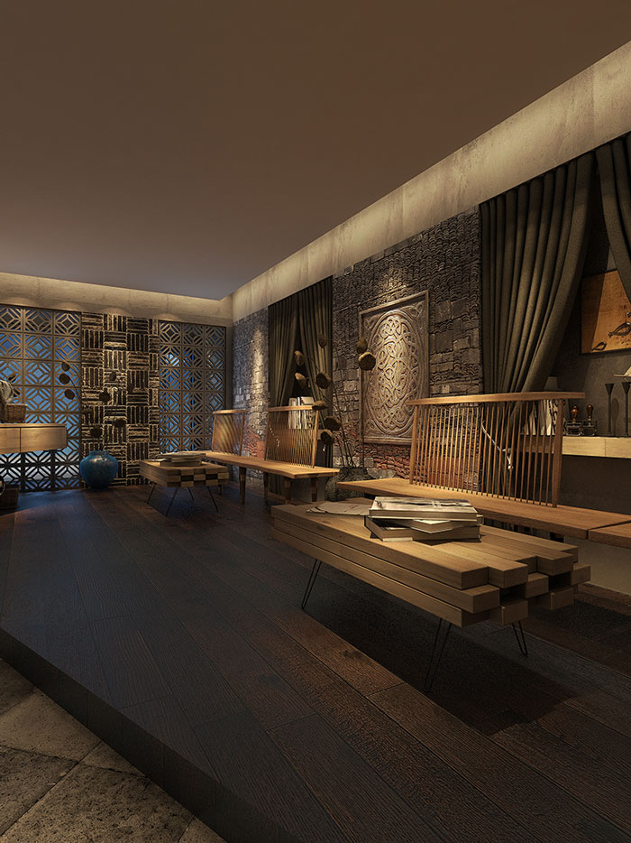 時而驚奇、時而陶醉的烤魚店裝修設計方案效果圖