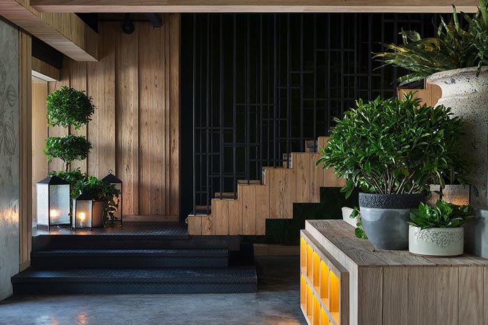 750平方中式復(fù)古風(fēng)格餐廳前臺過道設(shè)計效果圖