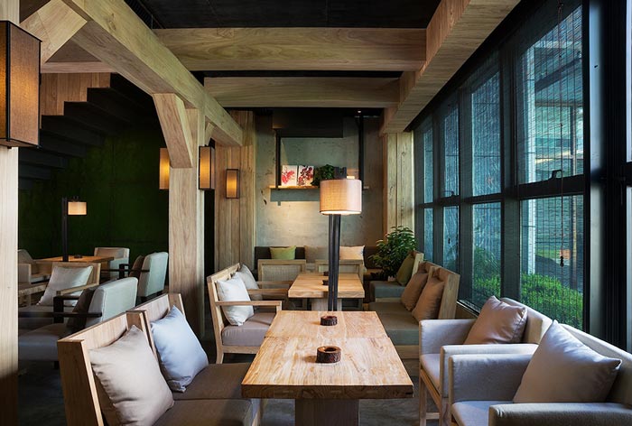 750平方中式復(fù)古風(fēng)格餐廳休息區(qū)域設(shè)計效果圖