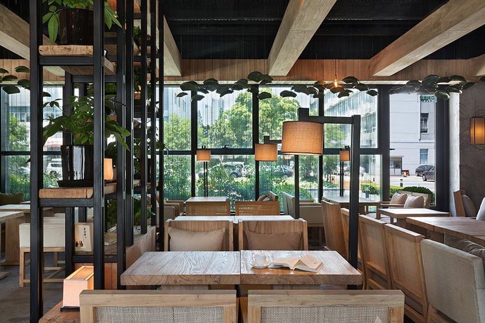 750平方中式復(fù)古風(fēng)格餐廳餐桌區(qū)域設(shè)計效果圖