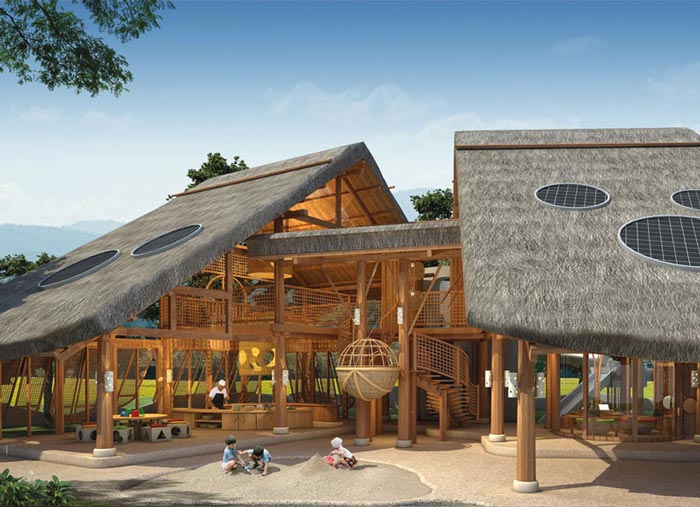 私人度假酒店后院裝修設計案例效果圖