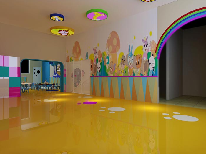 幼兒教育機構(gòu)大廳裝修設(shè)計案例