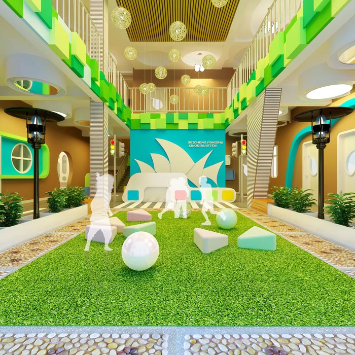 高端幼兒園大廳裝修設(shè)計案例