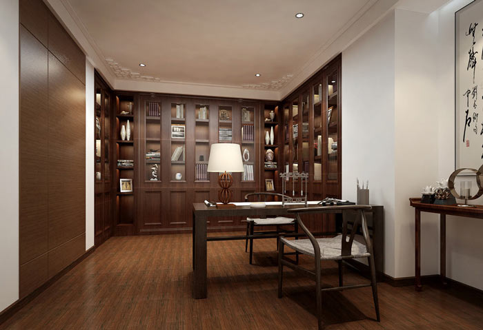 書法培訓機構校長辦公室裝修設計案例效果圖