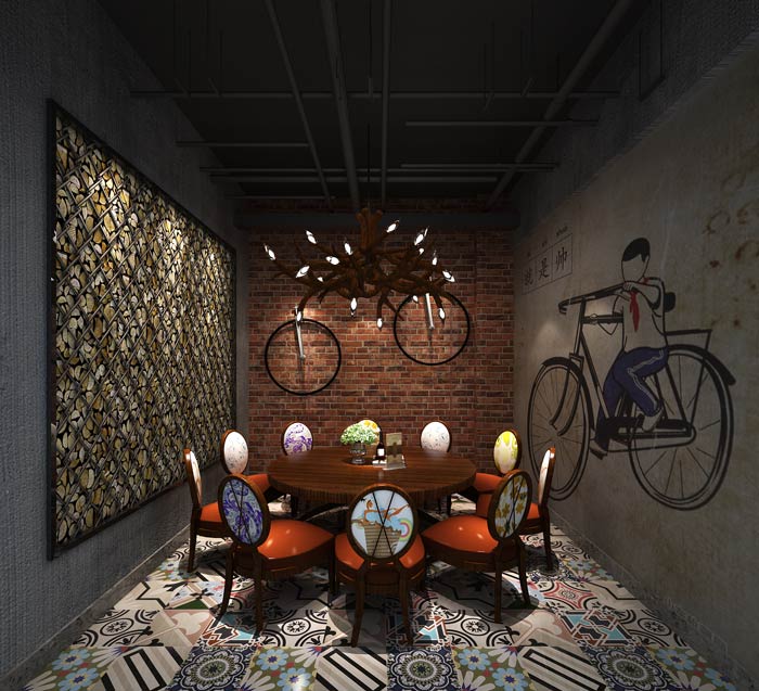 變形金剛主題餐廳包廂裝修設計效果圖