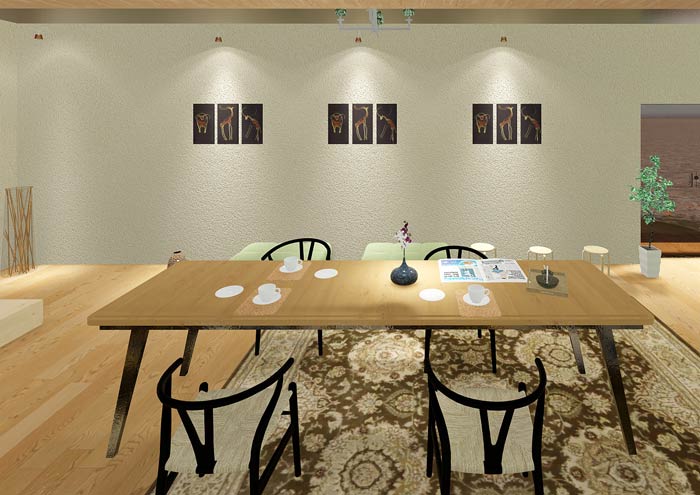 自助茶餐廳桌椅裝修設計效果圖