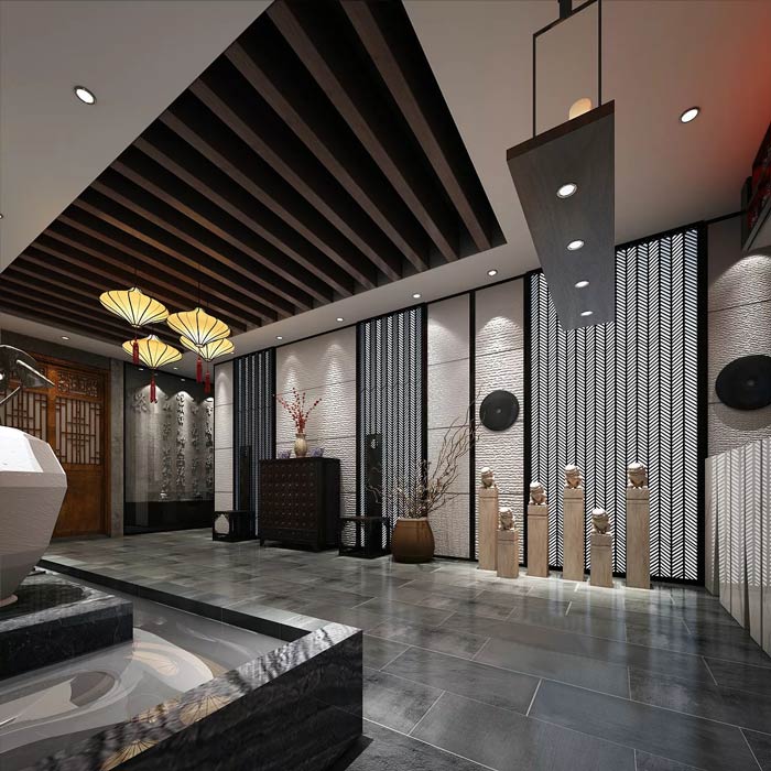 私房菜館進(jìn)門區(qū)裝修設(shè)計效果圖