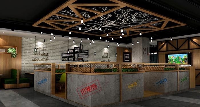 川菜館餐區裝修設計效果圖