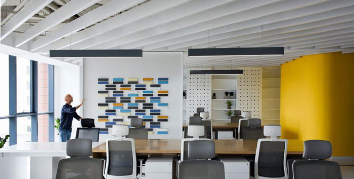 企業總部辦公室辦公區效果圖