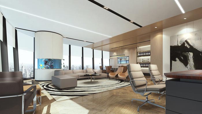 總裁辦公室裝修設(shè)計實景圖