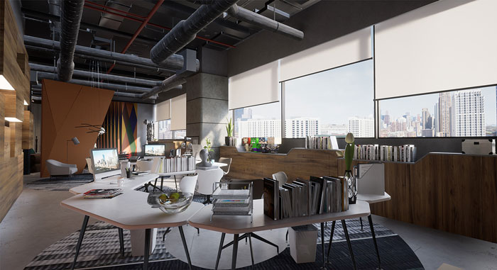 小型辦公室辦公區裝修設計效果圖