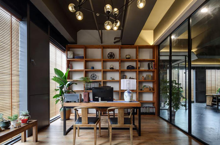 進出口貿(mào)易公司老板辦公室裝修設計效果圖