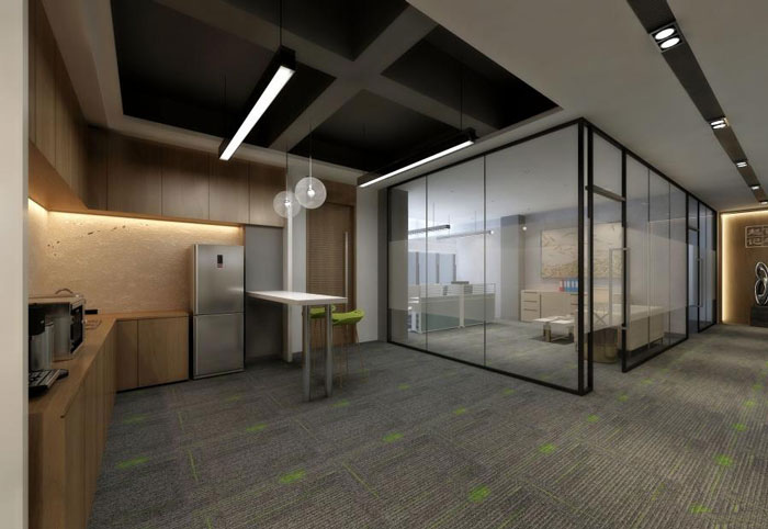 國際貿易公司辦公室茶水間裝修設計效果圖