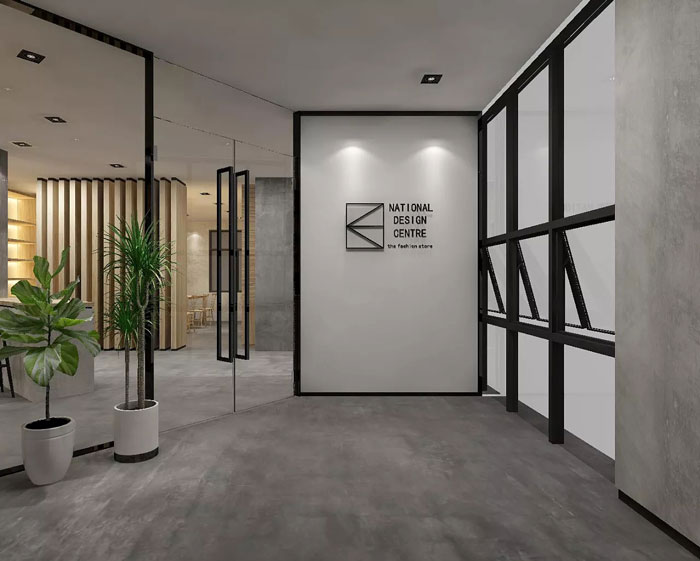 服裝公司辦公室進門區裝修設計效果圖