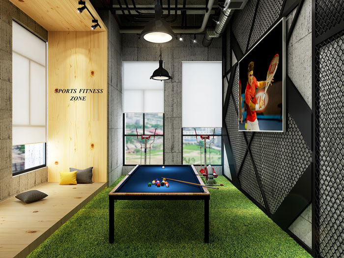 聯合辦公休閑區效果圖