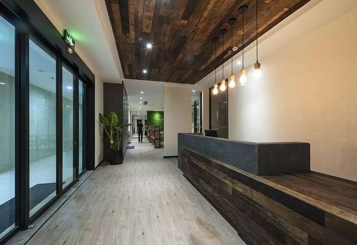 600平方辦公室進門區裝修設計效果圖