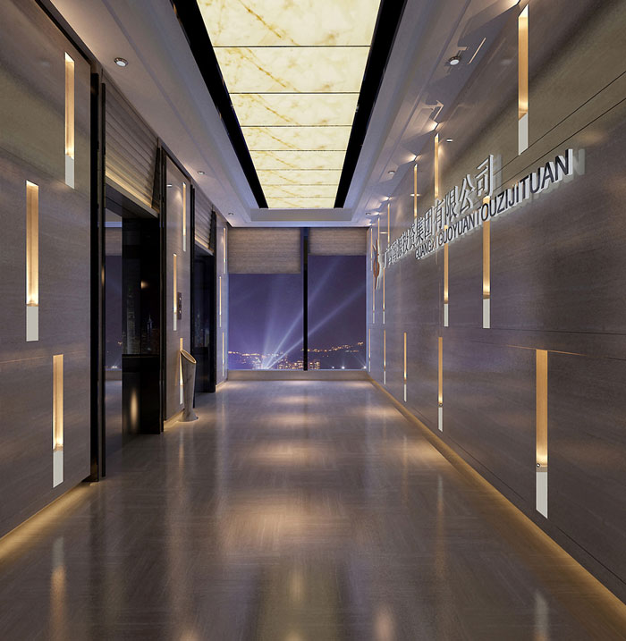 集團(tuán)公司辦公室電梯間裝修設(shè)計效果圖