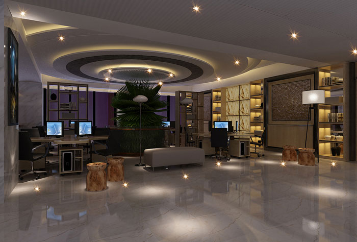 集團(tuán)公司辦公室辦公區(qū)裝修設(shè)計效果圖