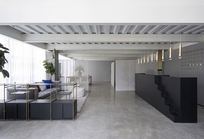 家具公司辦公室一樓前廳裝修設(shè)計(jì)效果圖