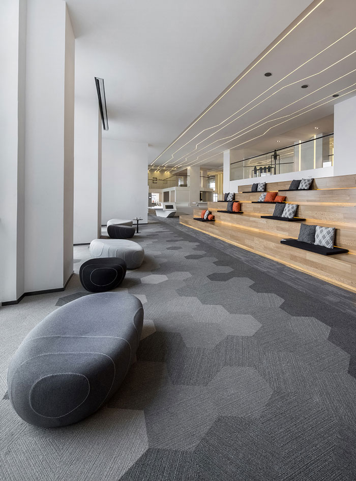 智慧辦公室接待、休息區裝修設計效果圖