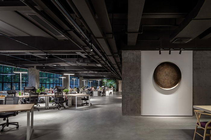 智能辦公室辦公區裝修設計效果圖