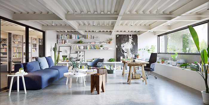 家居公司總經理辦公室裝修設計效果圖