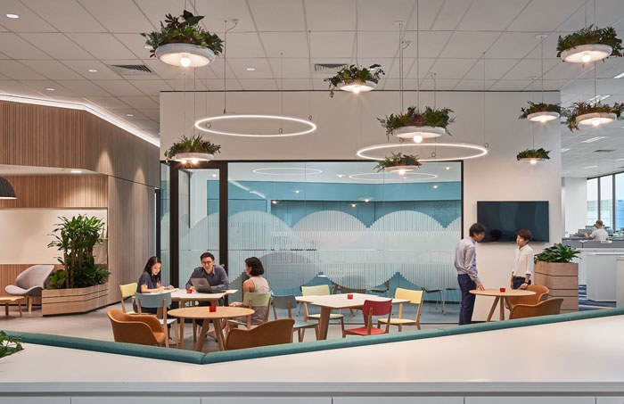 聽力技術公司辦公室交流區裝修設計效果圖