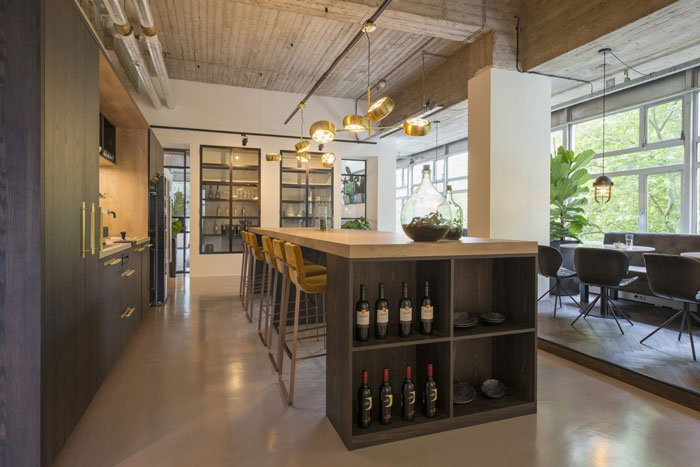 印刷公司辦公室吧臺裝修設計效果圖