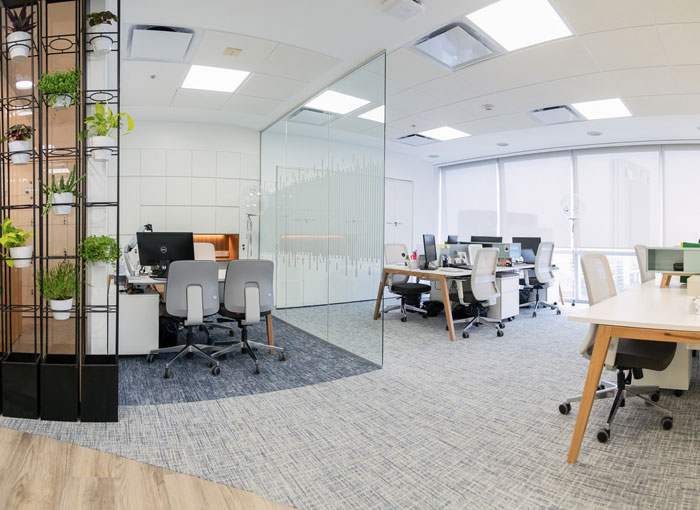 美容公司辦公室辦公區裝修設計效果圖