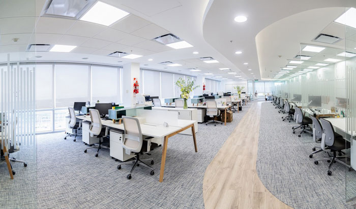 美容公司辦公室辦公區裝修設計效果圖