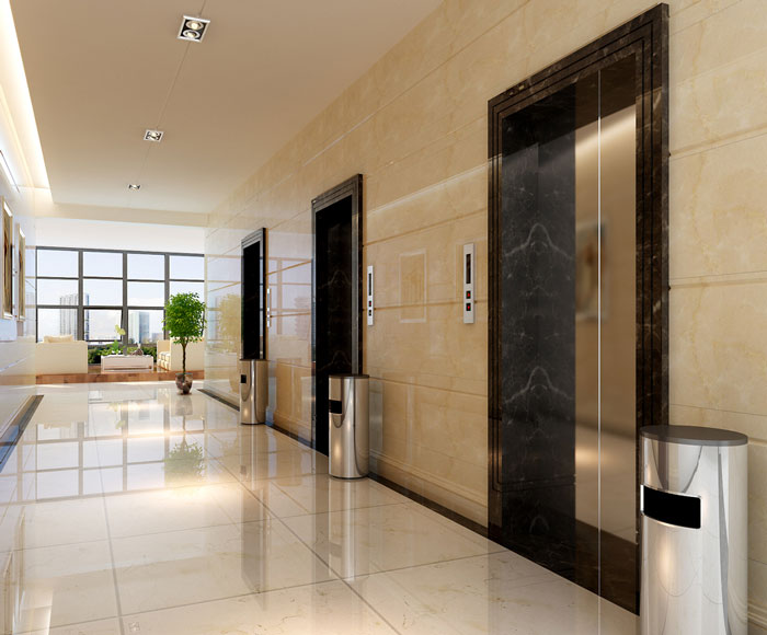 企業孵化器辦公室電梯間裝修設計效果圖