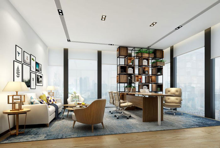 杭州淳安總經理辦公室裝修設計效果圖