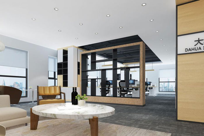 杭州蕭山辦公室接待區(qū)裝修設計效果圖