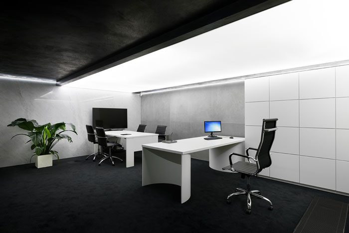 現代辦公室辦公會議區裝修設計效果圖