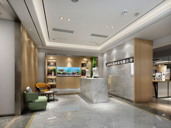 辦公室前臺簡單裝修設計效果圖