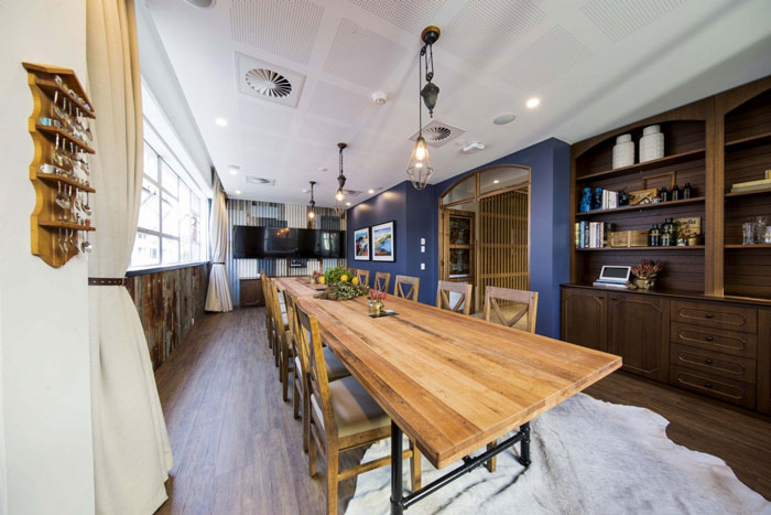 開放式辦公室會議區裝修設計效果圖