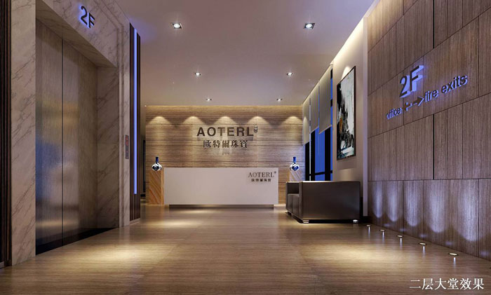 5層珠寶公司辦公室二樓大堂裝修設計效果圖